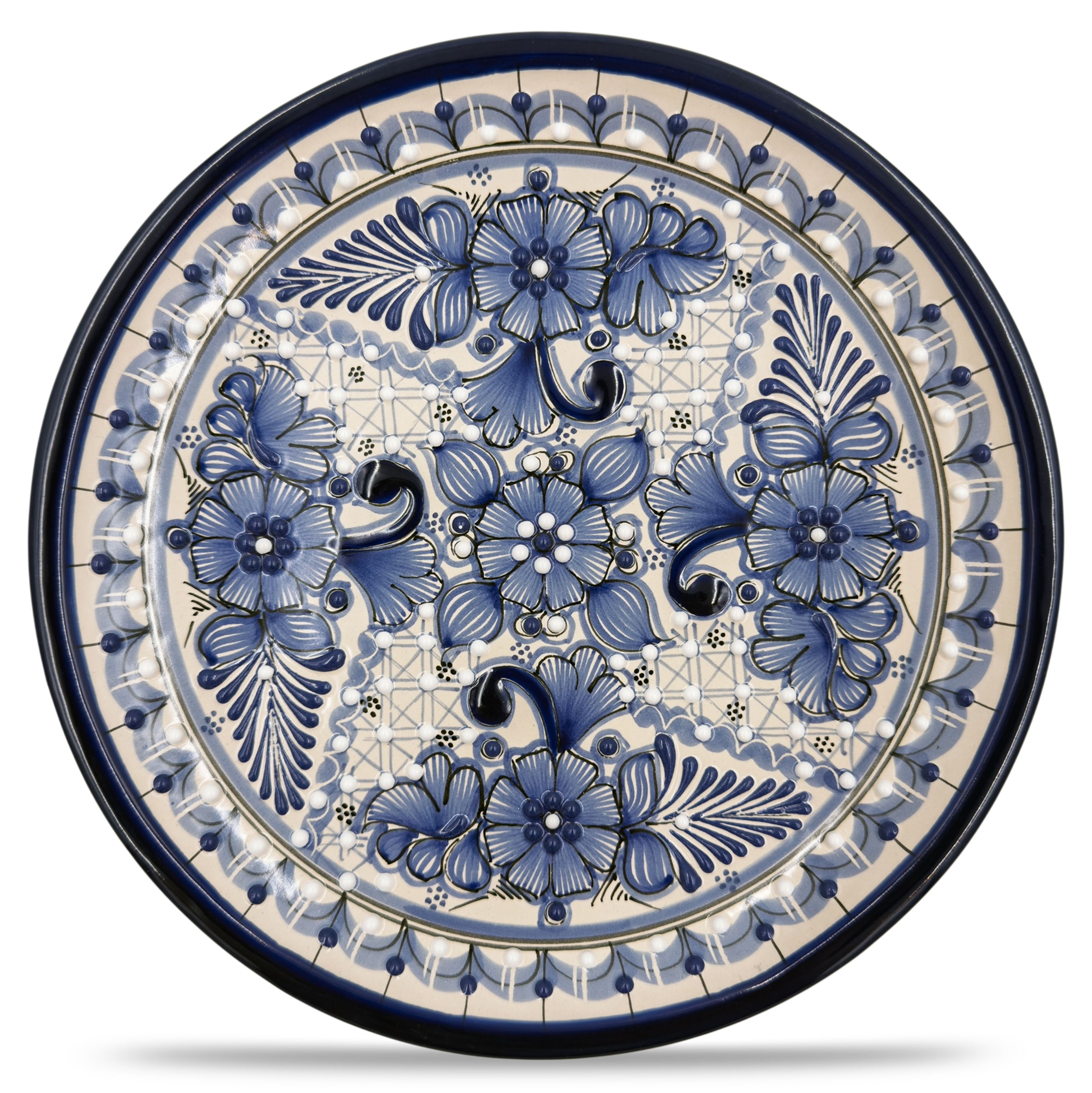 Blue Rose Large Plate