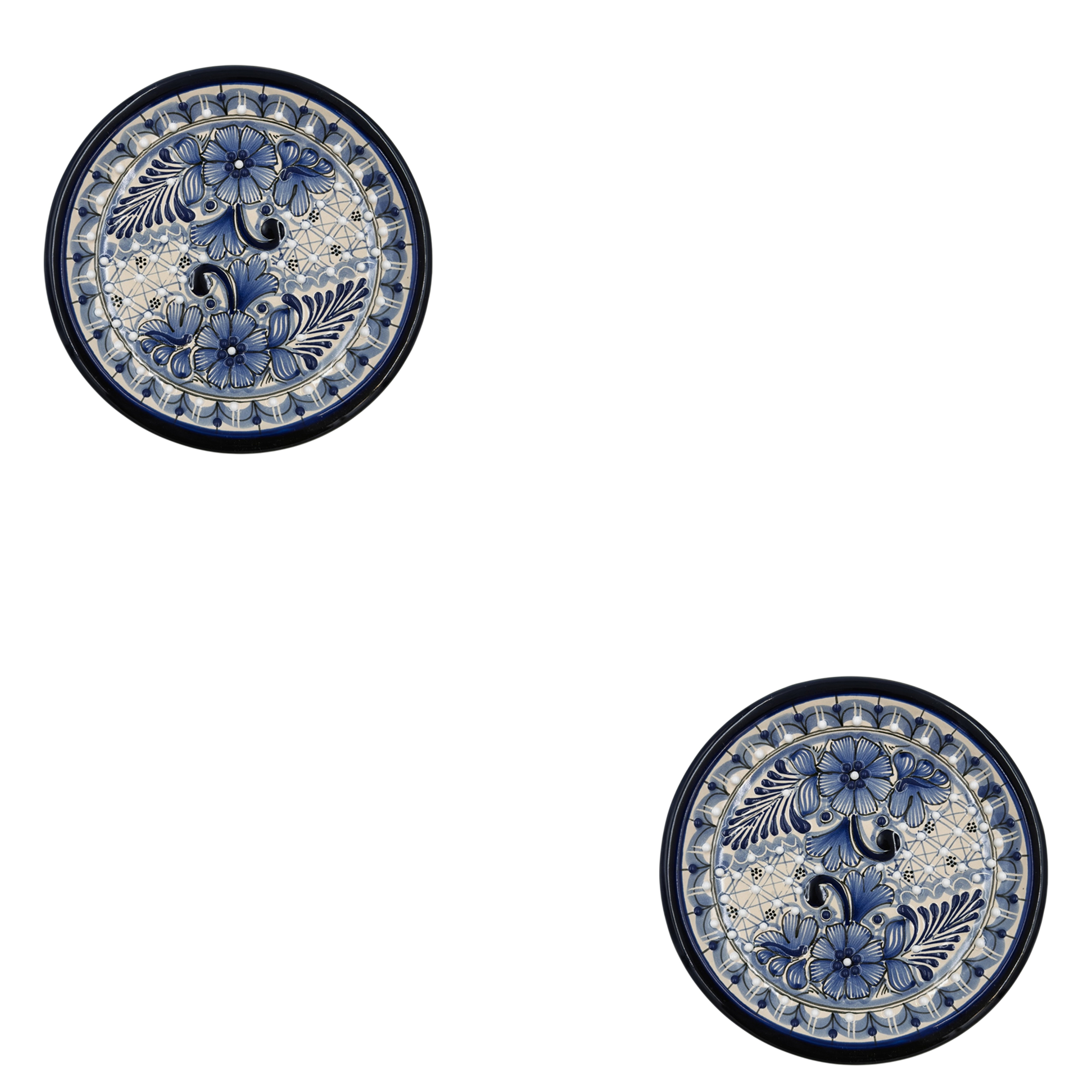 Blue Rose Small Plate Set of 2