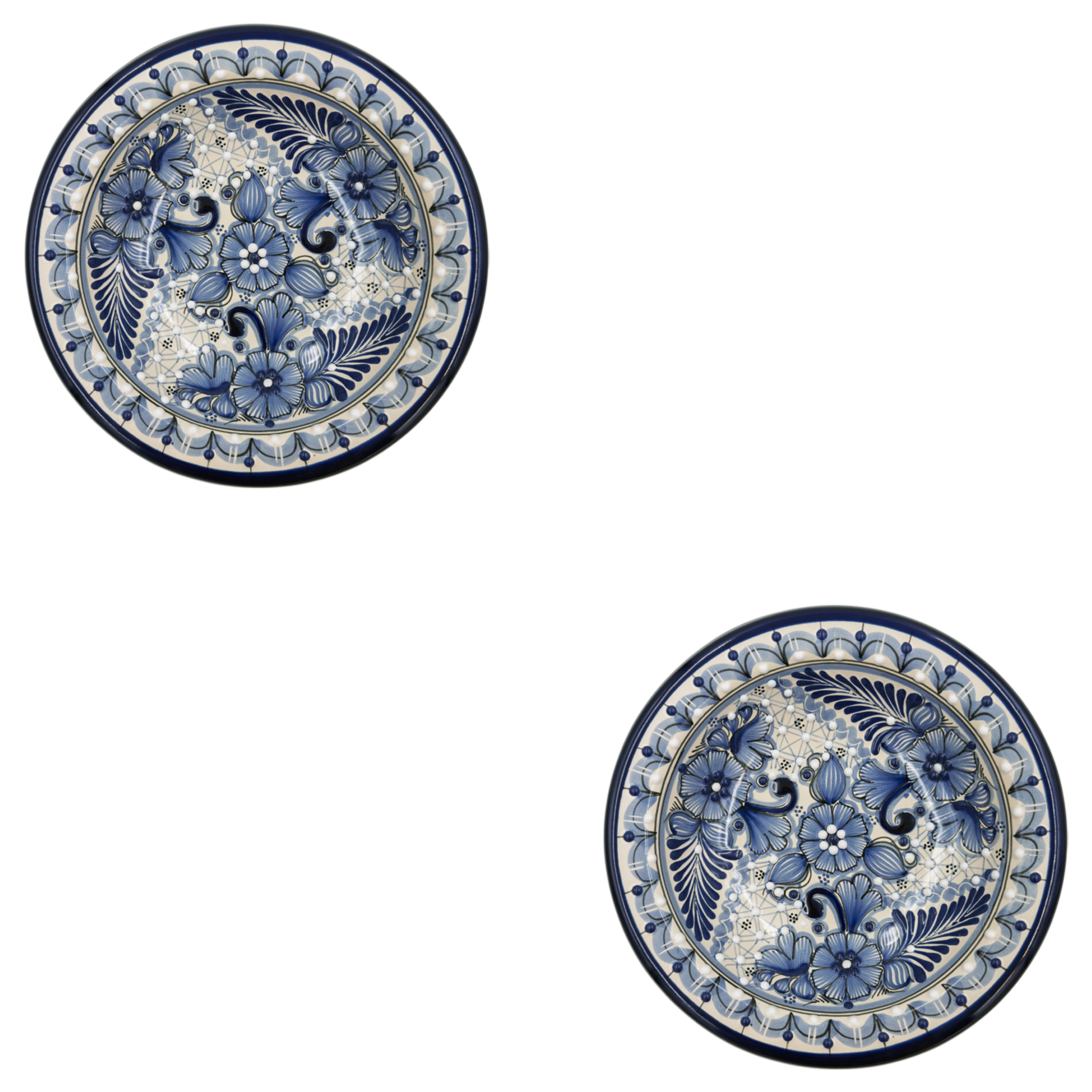 Blue Rose Soup Plate Set of 2