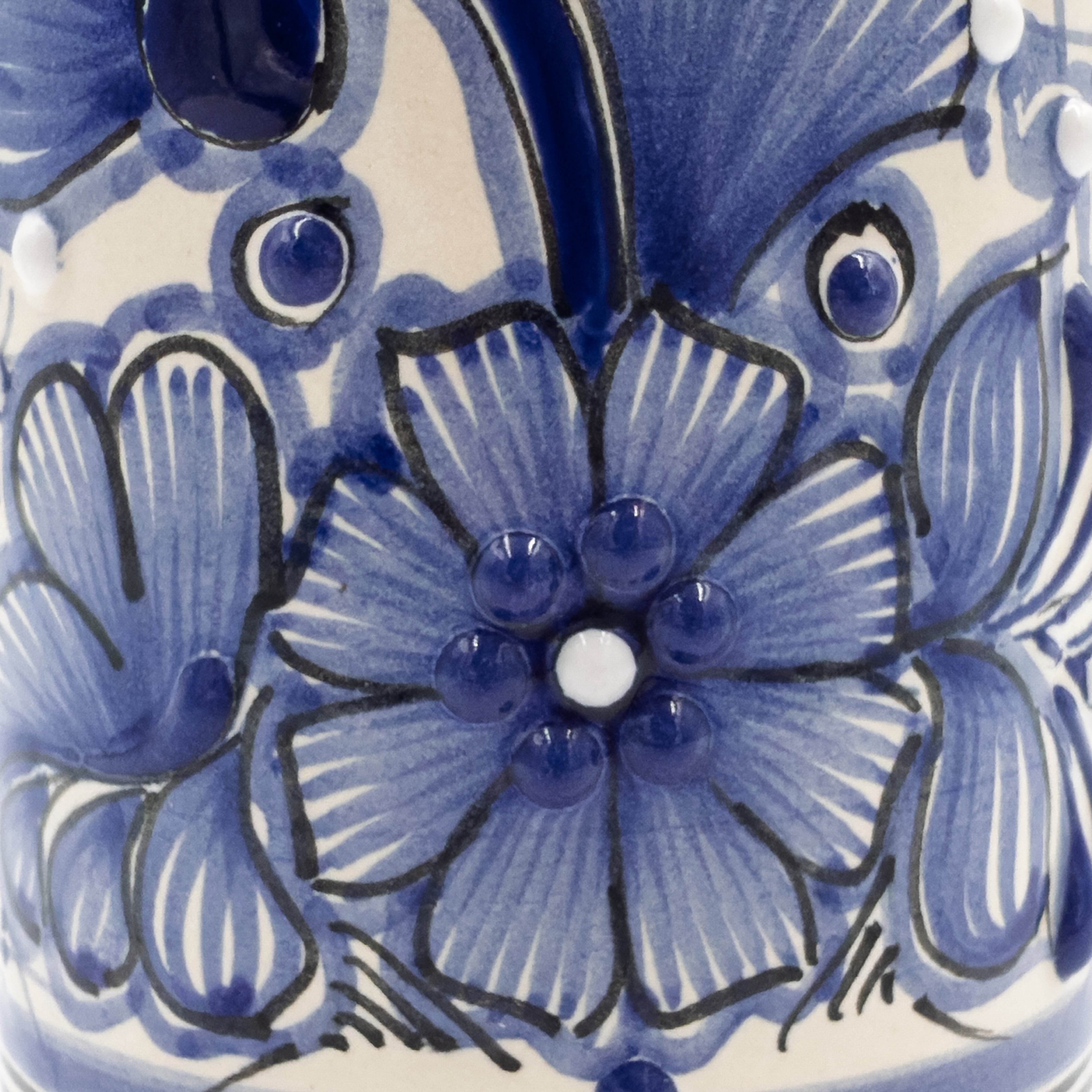 Blue Rose Cups Set of 4