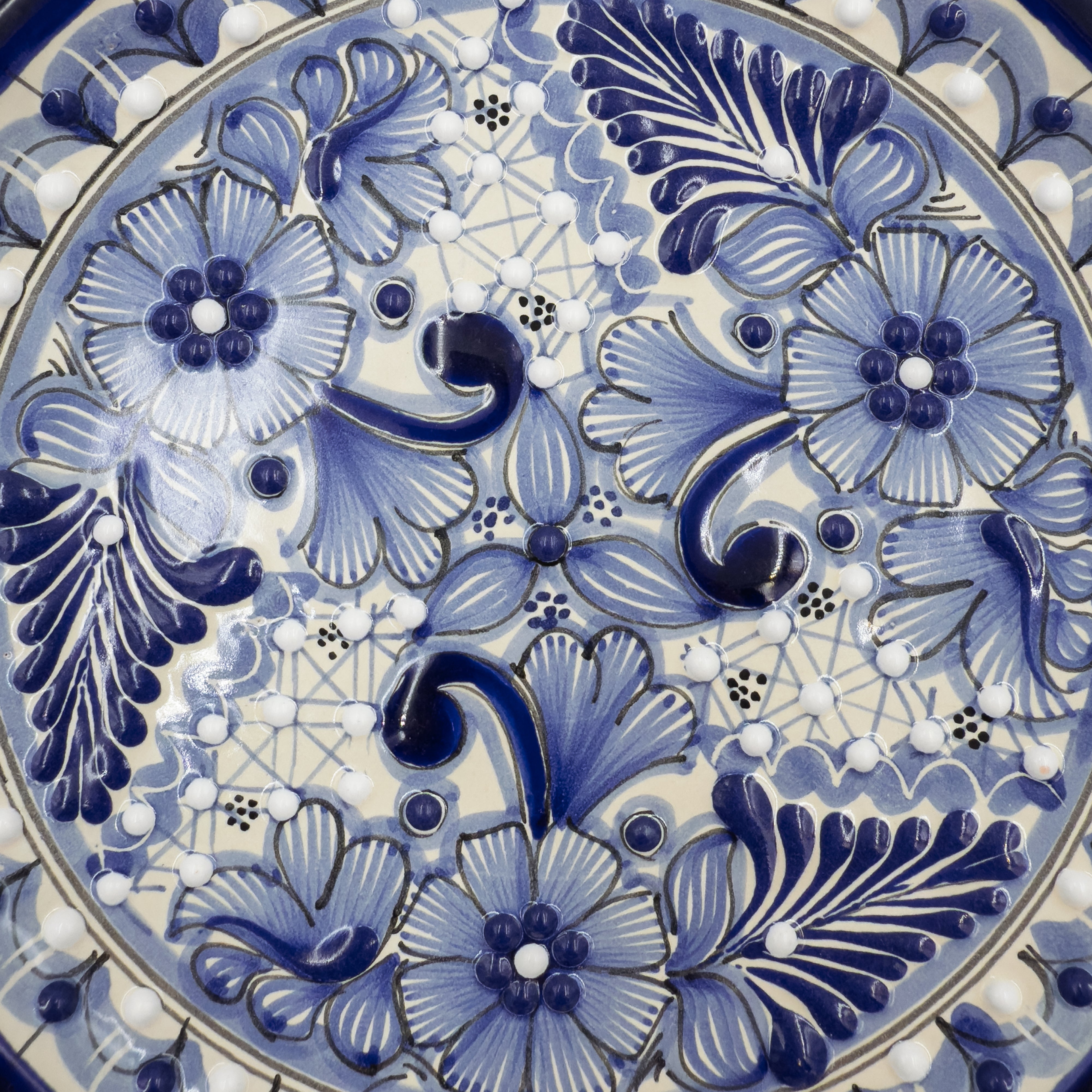 Blue Rose Medium Plate Set of 4