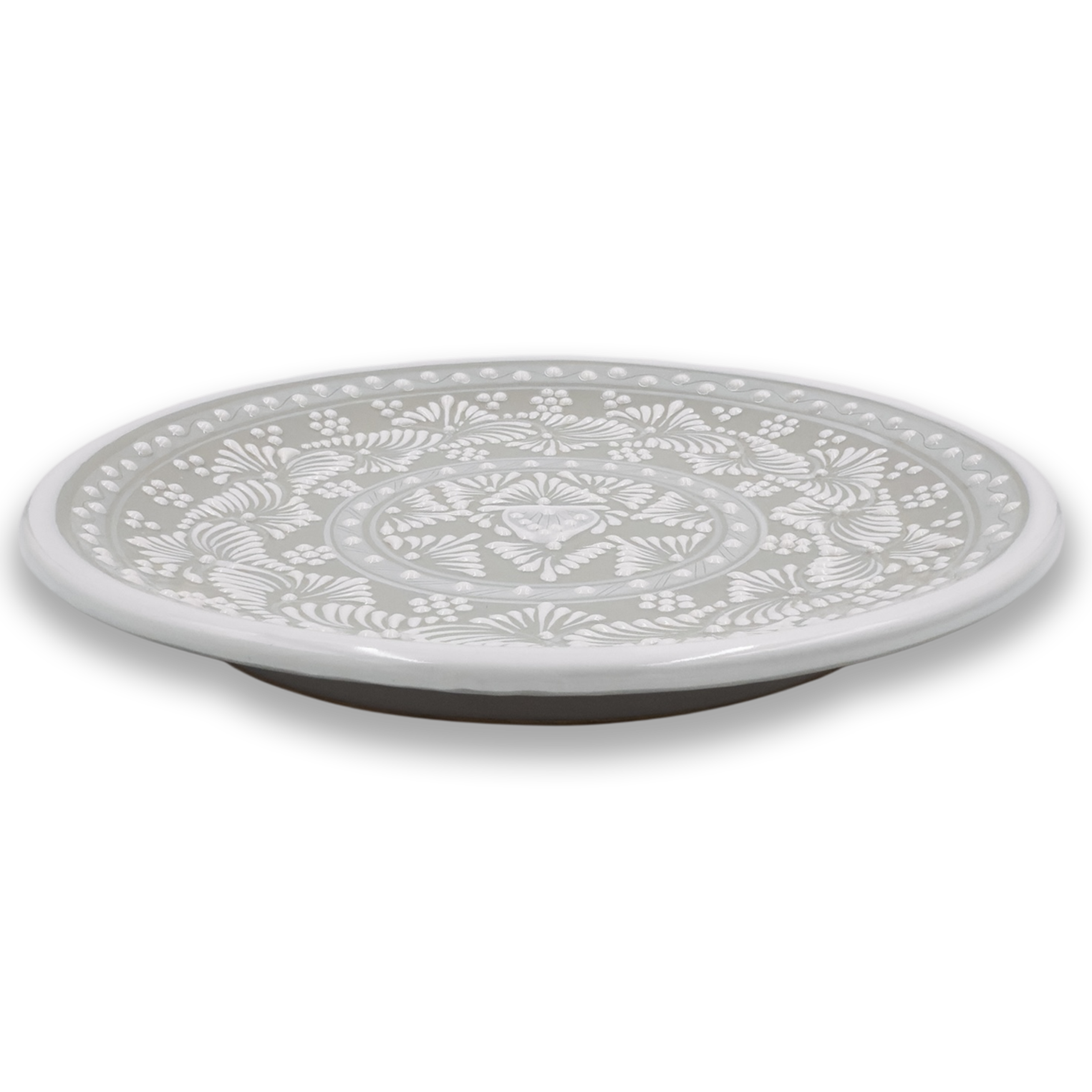 Taupe Large Plate Set of 4