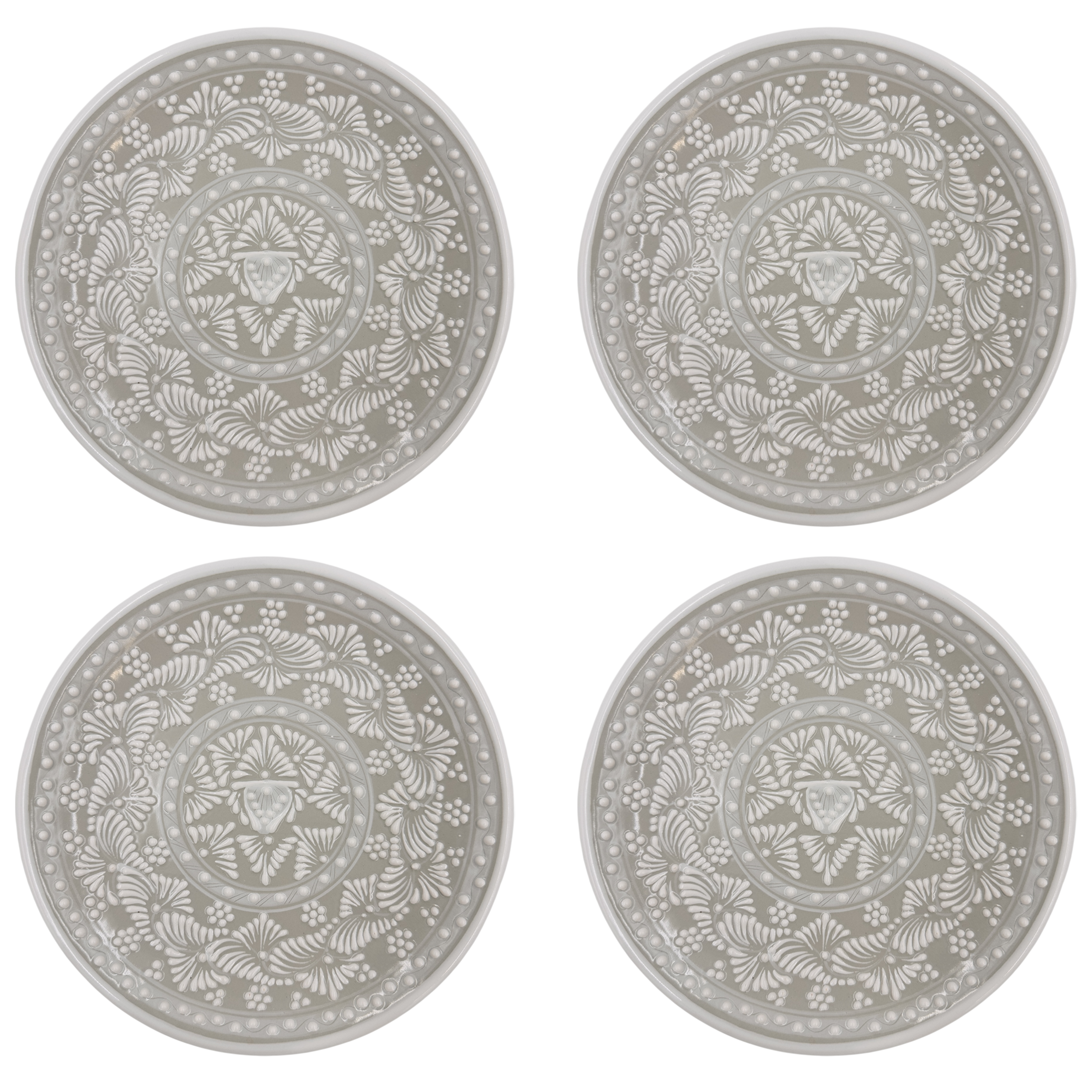 Taupe Large Plate Set of 4