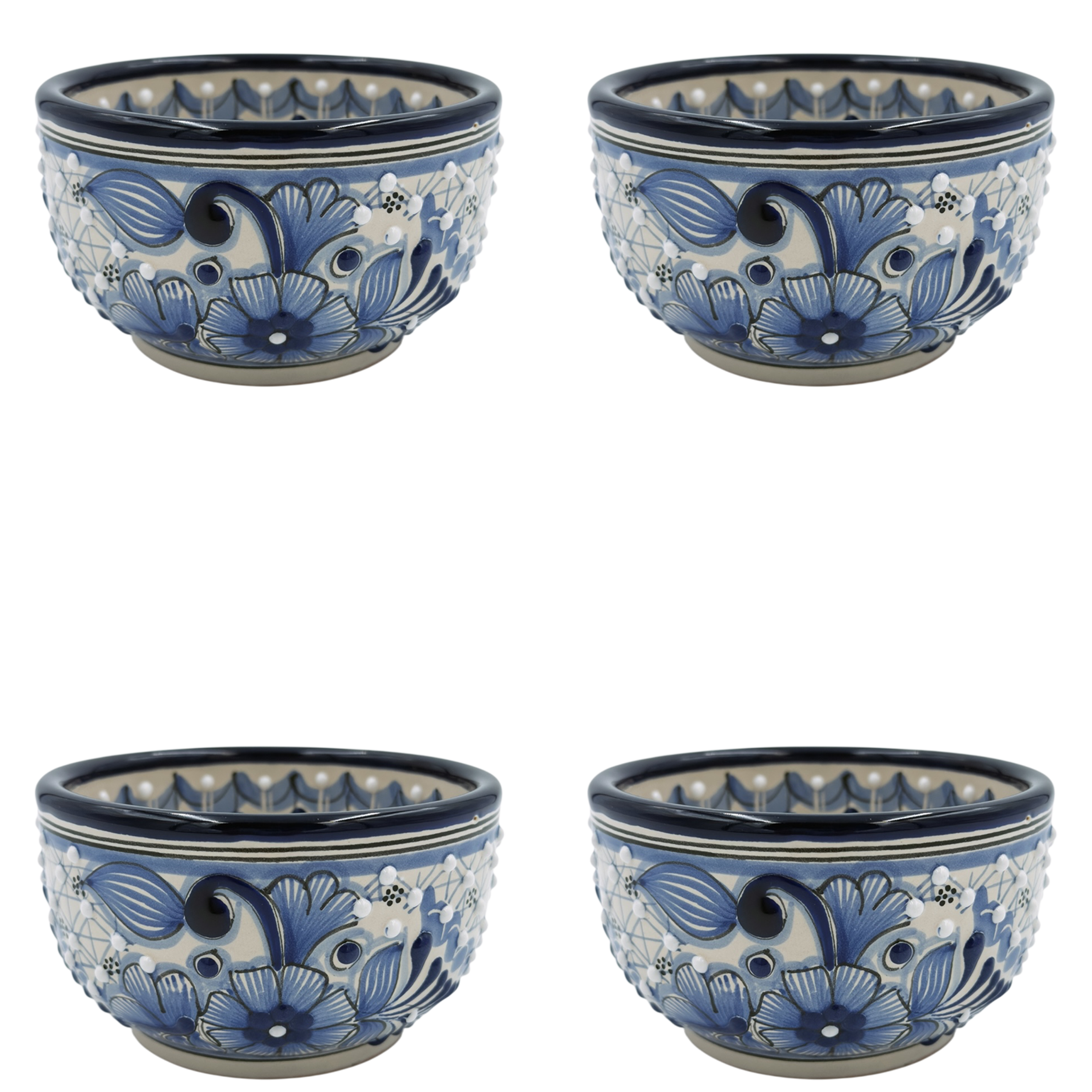 Blue Rose Bowl Set of 4