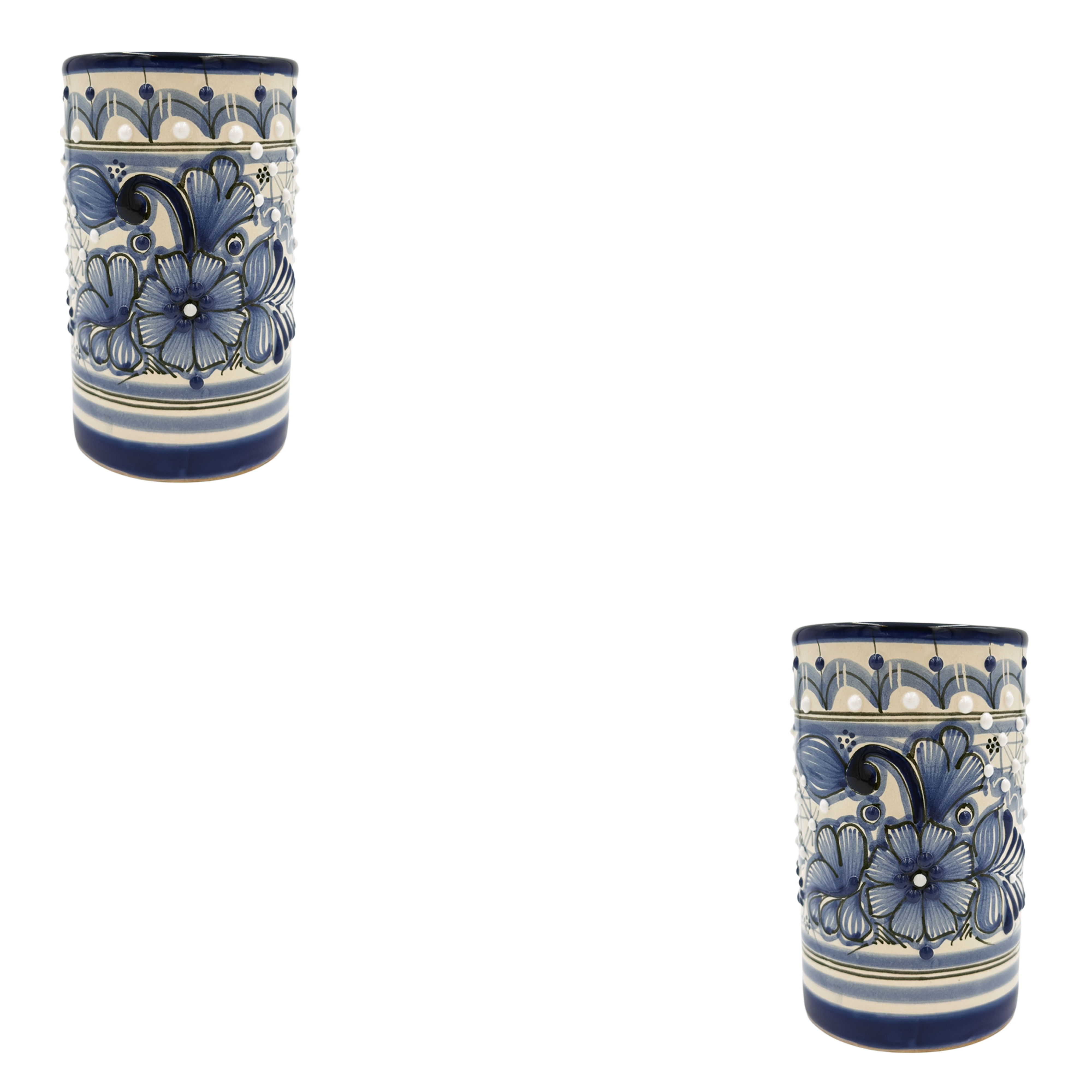 Blue Rose Cups Set of 2