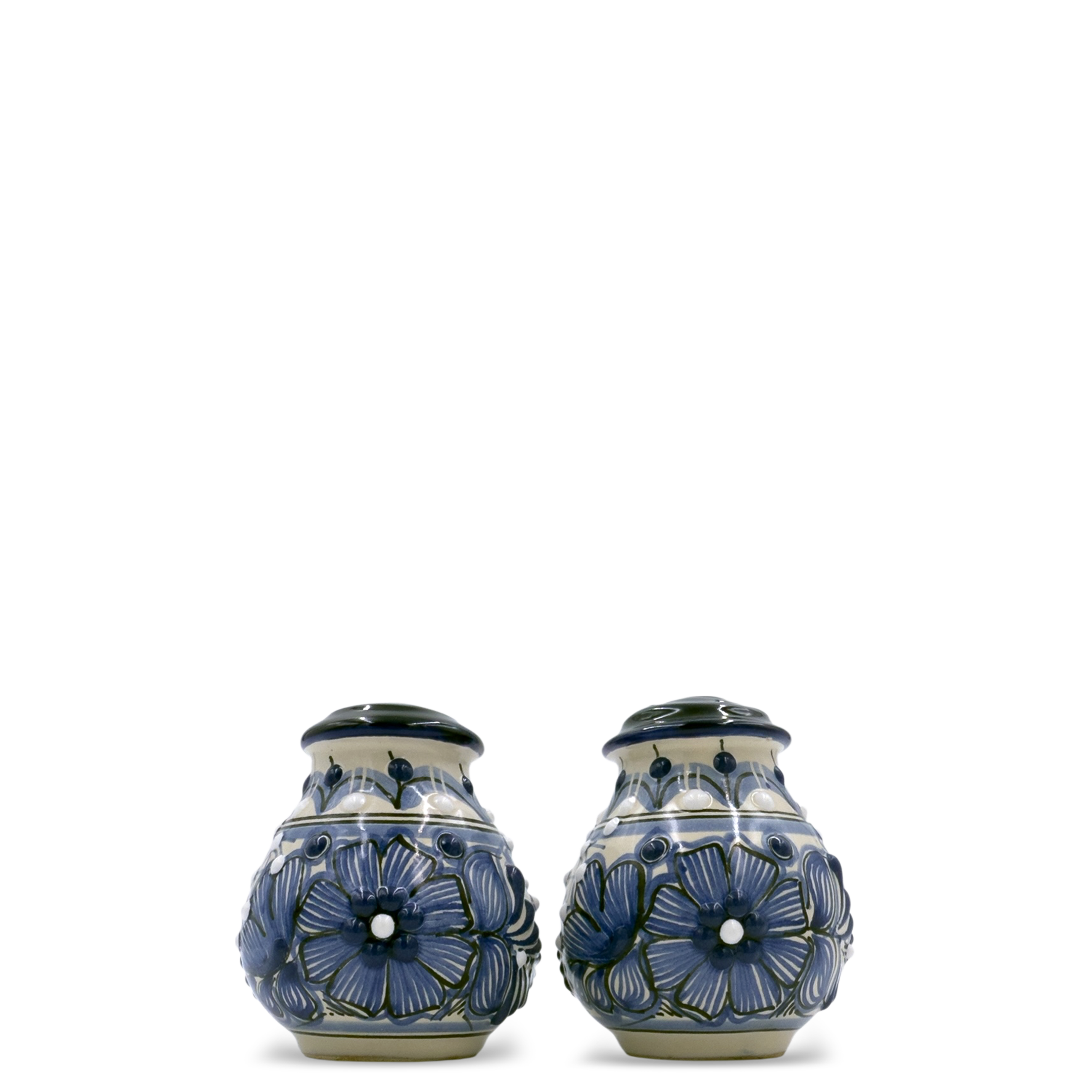 Blue Rose Salt Shaker Set