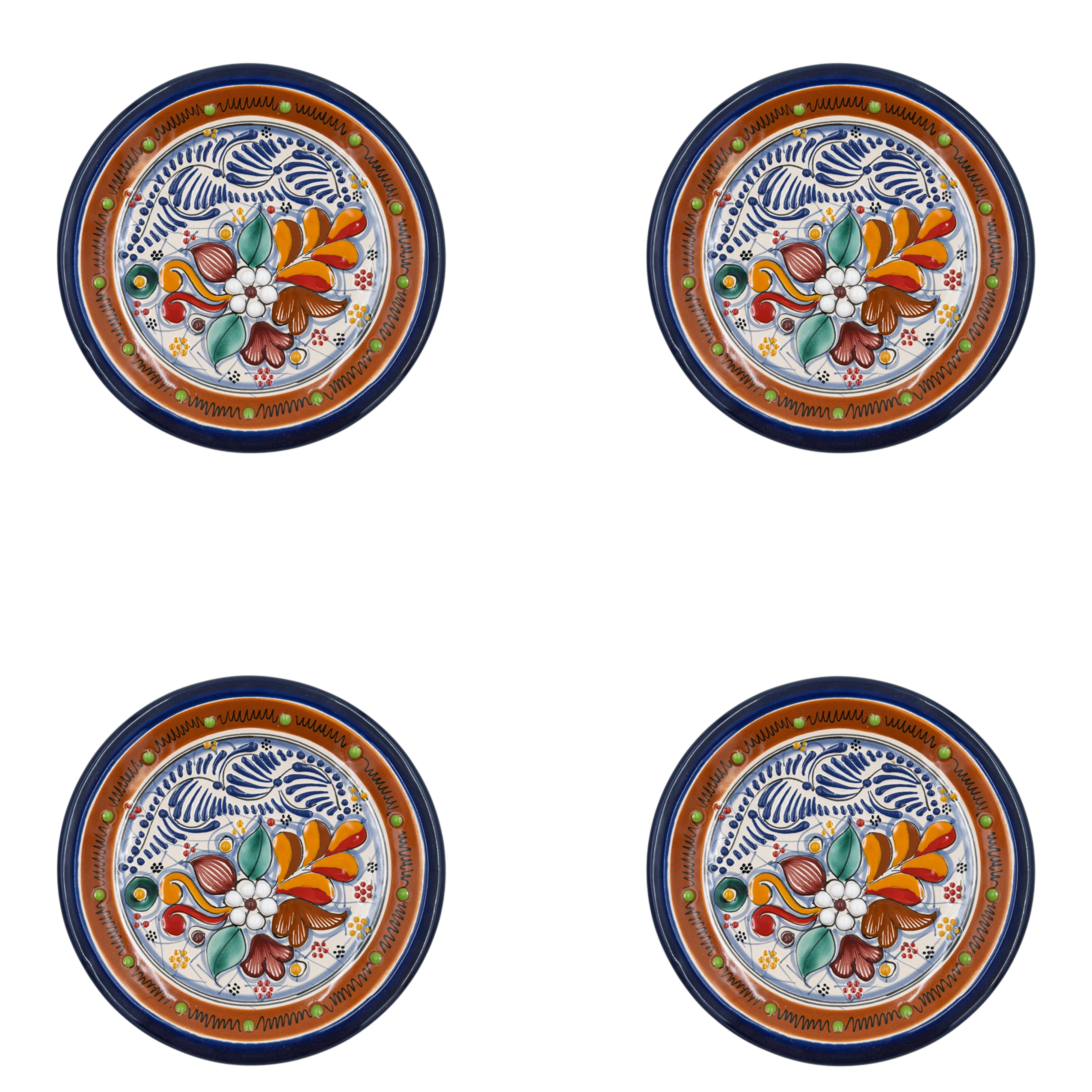 Majolica Small Plate Set of 4