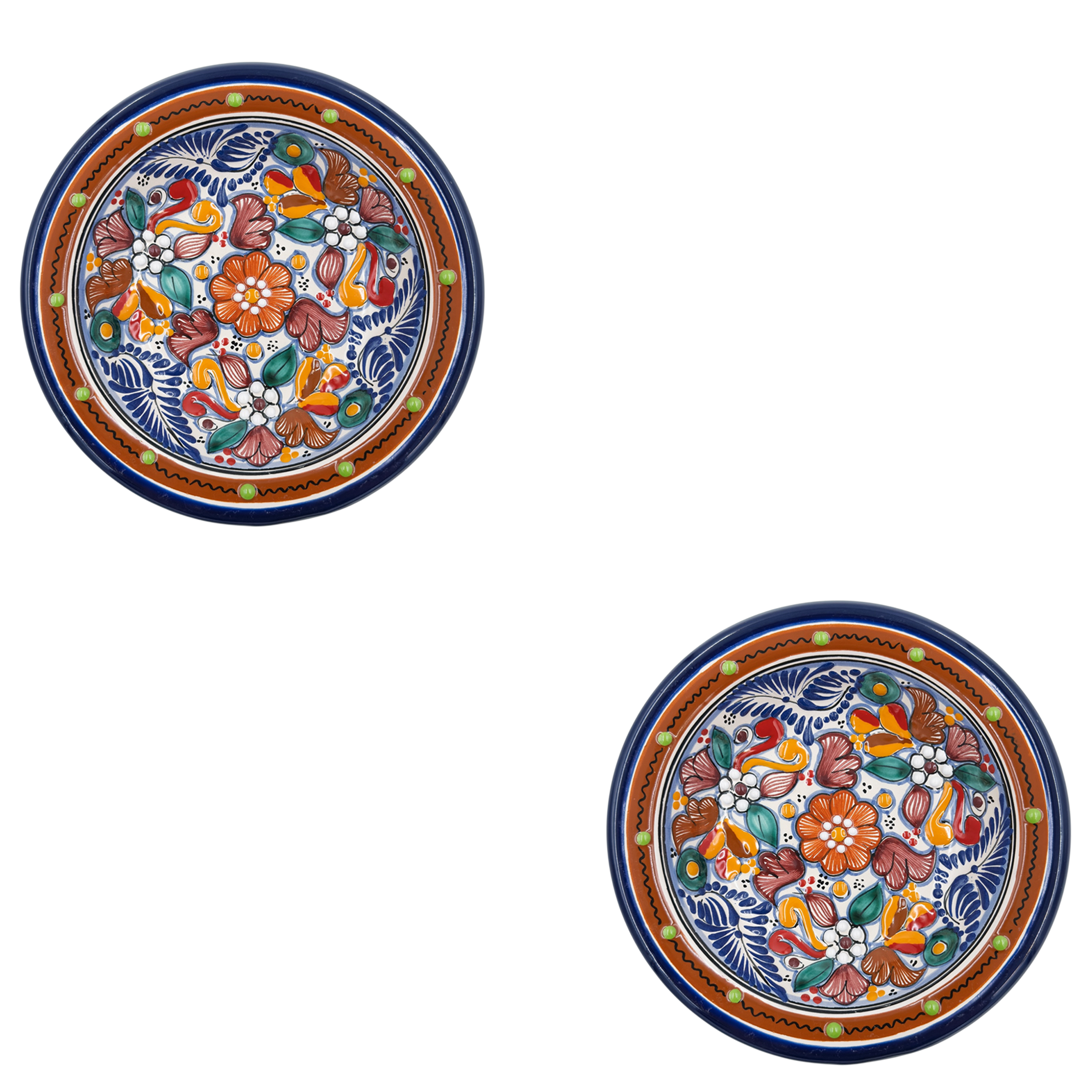 Majolica Soup Plate Set of 2