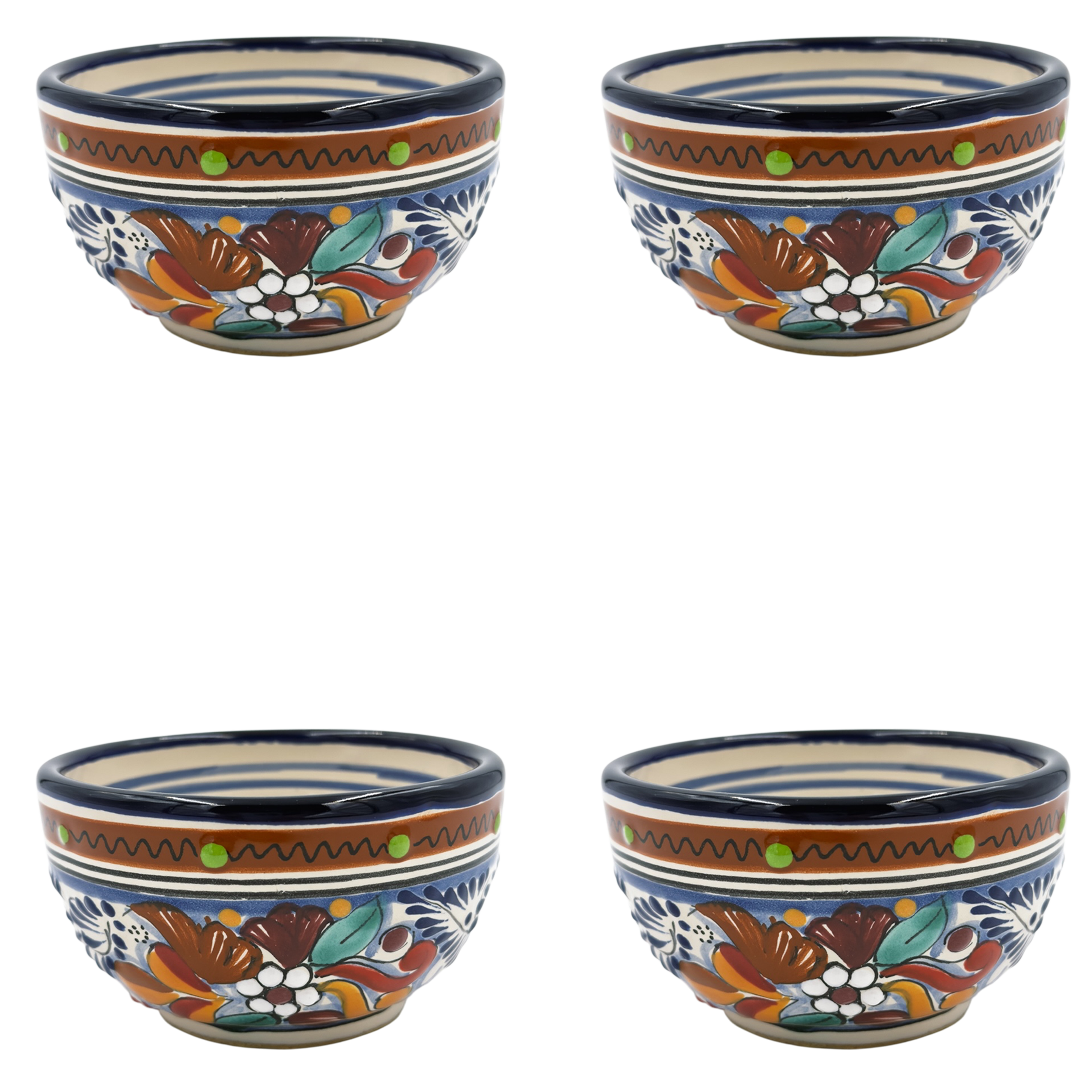 Majolica Bowl Set of 4