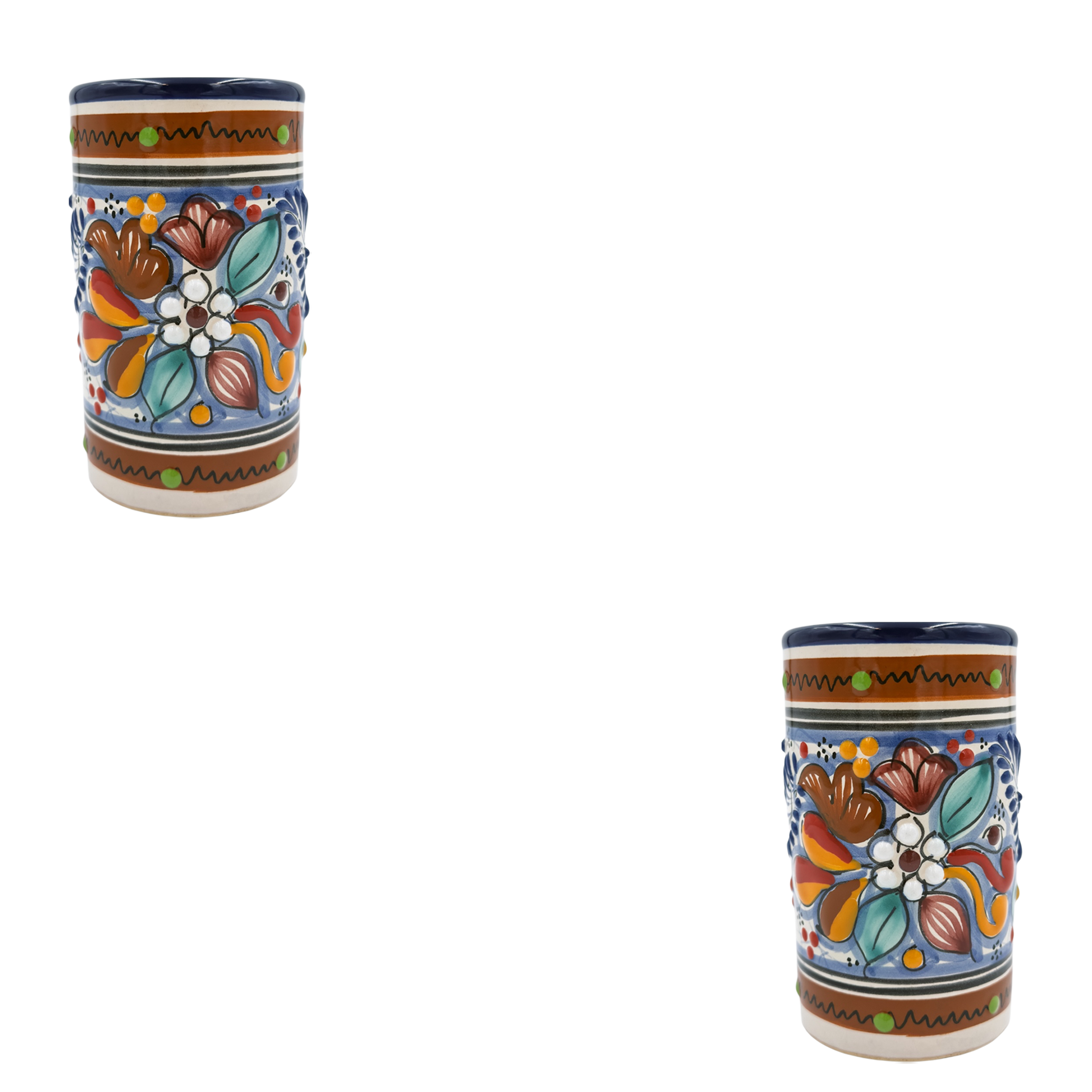 Majolica Cups Set of 2