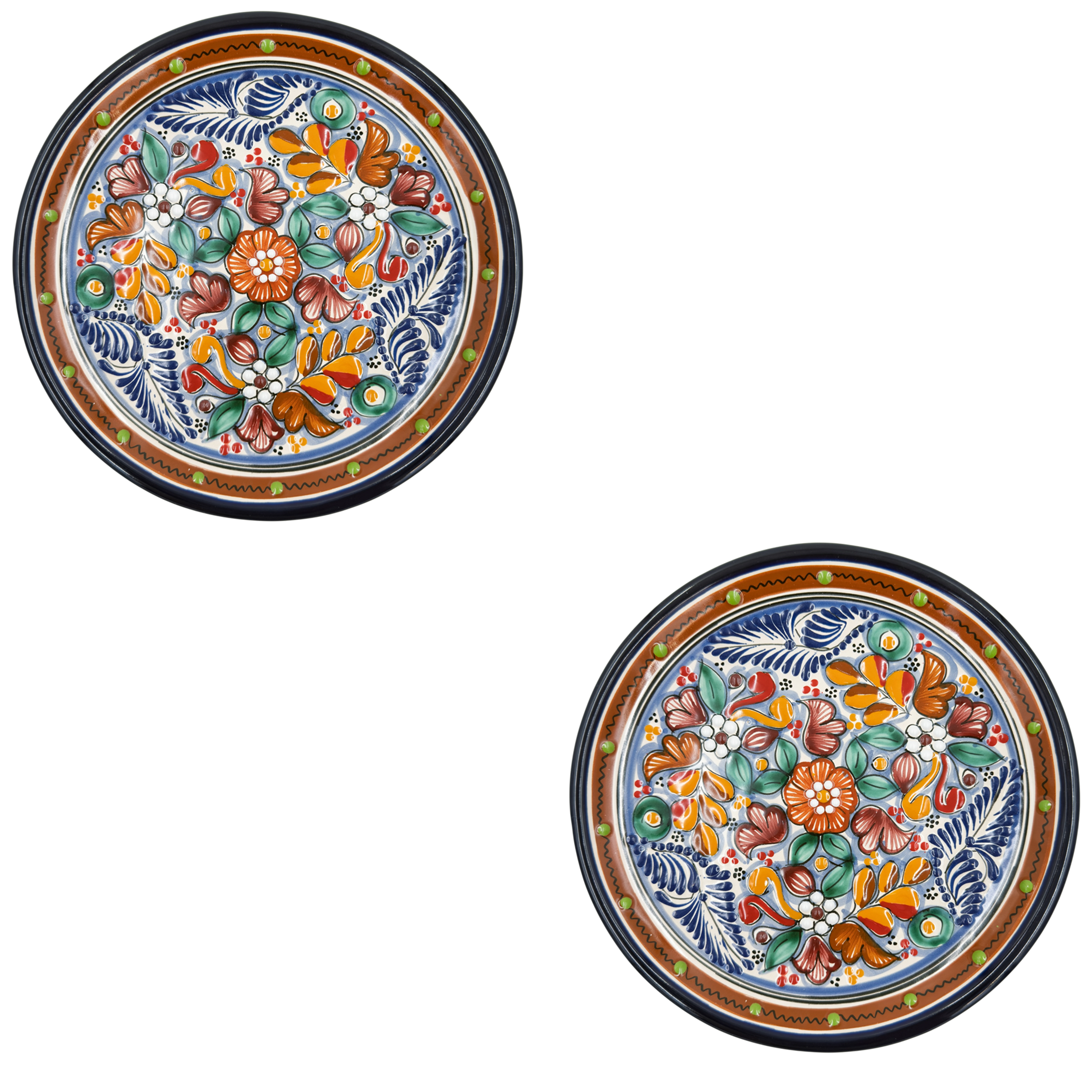 Majolica Large Plate Set of 2