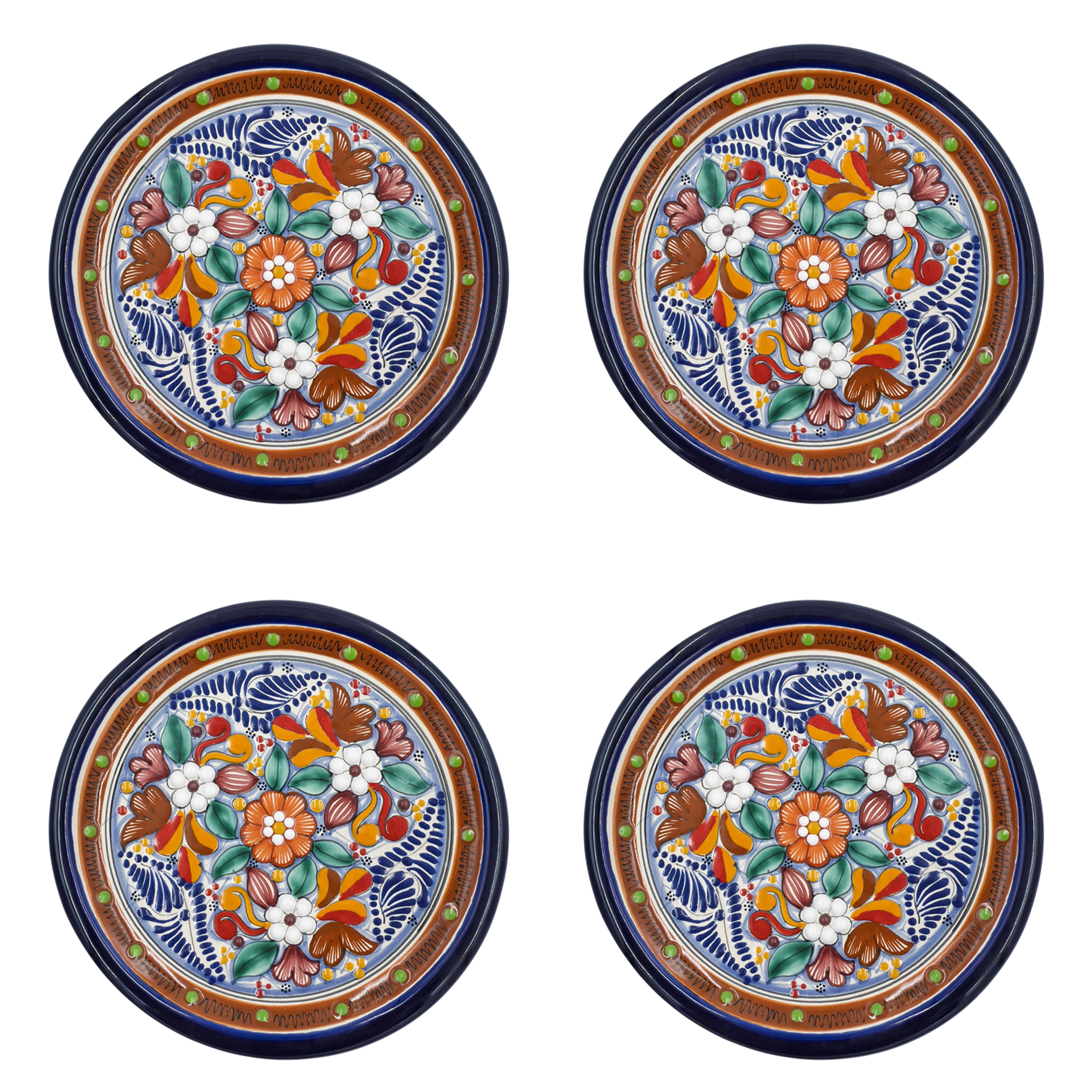 Majolica Medium Plate Set of 4
