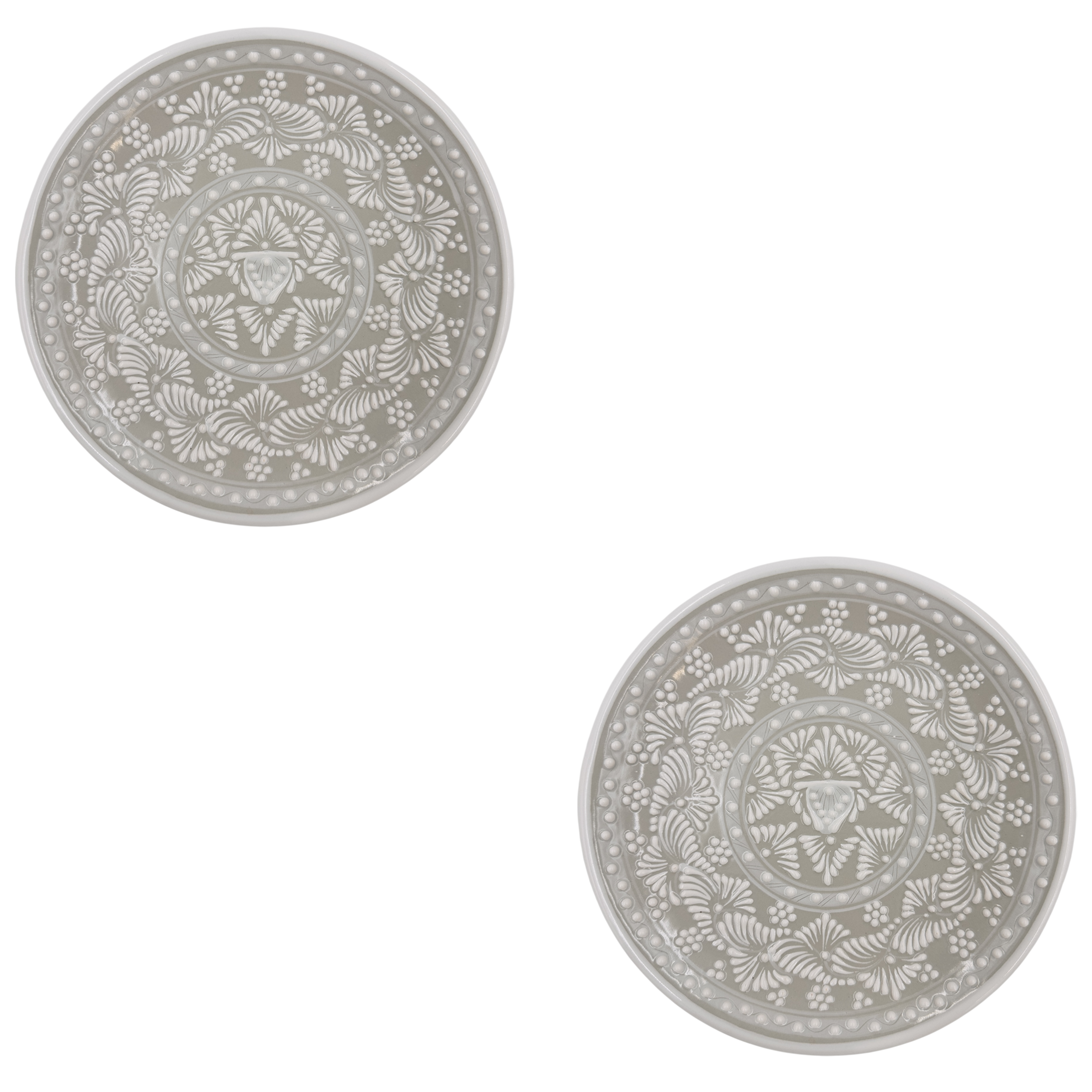 Taupe Large Plate Set of 2