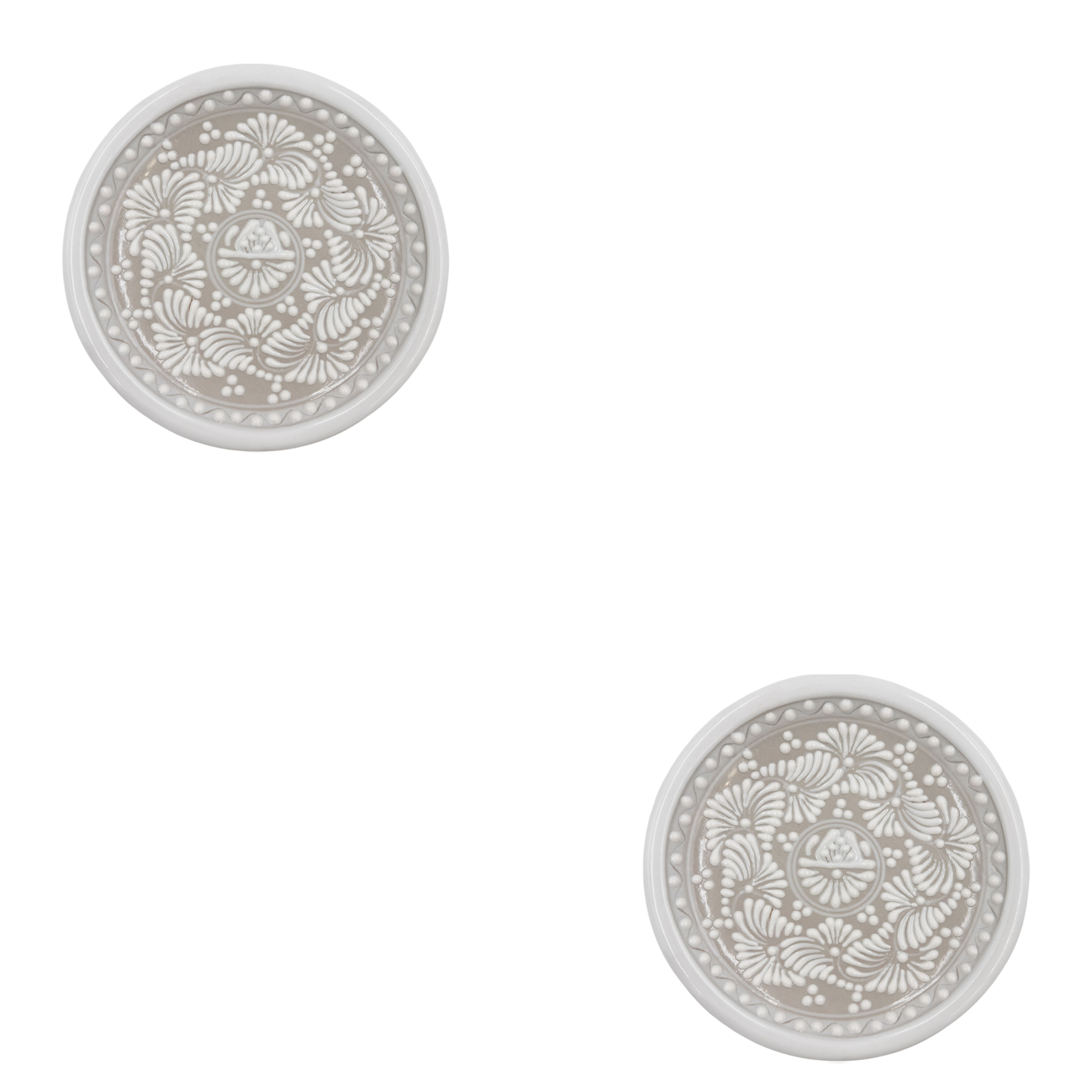 Taupe Small Plate Set of 2