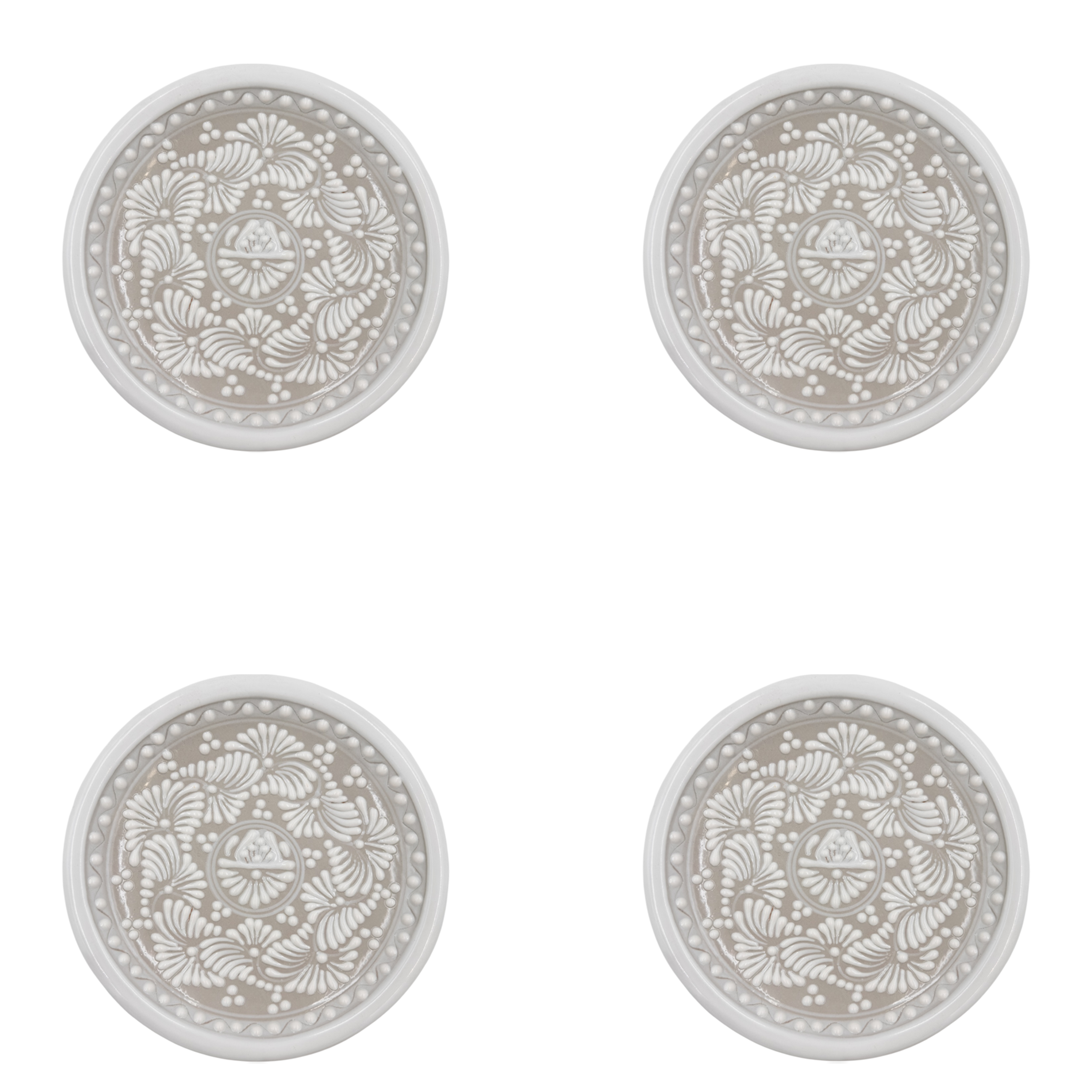 Taupe Small Plate Set of 4