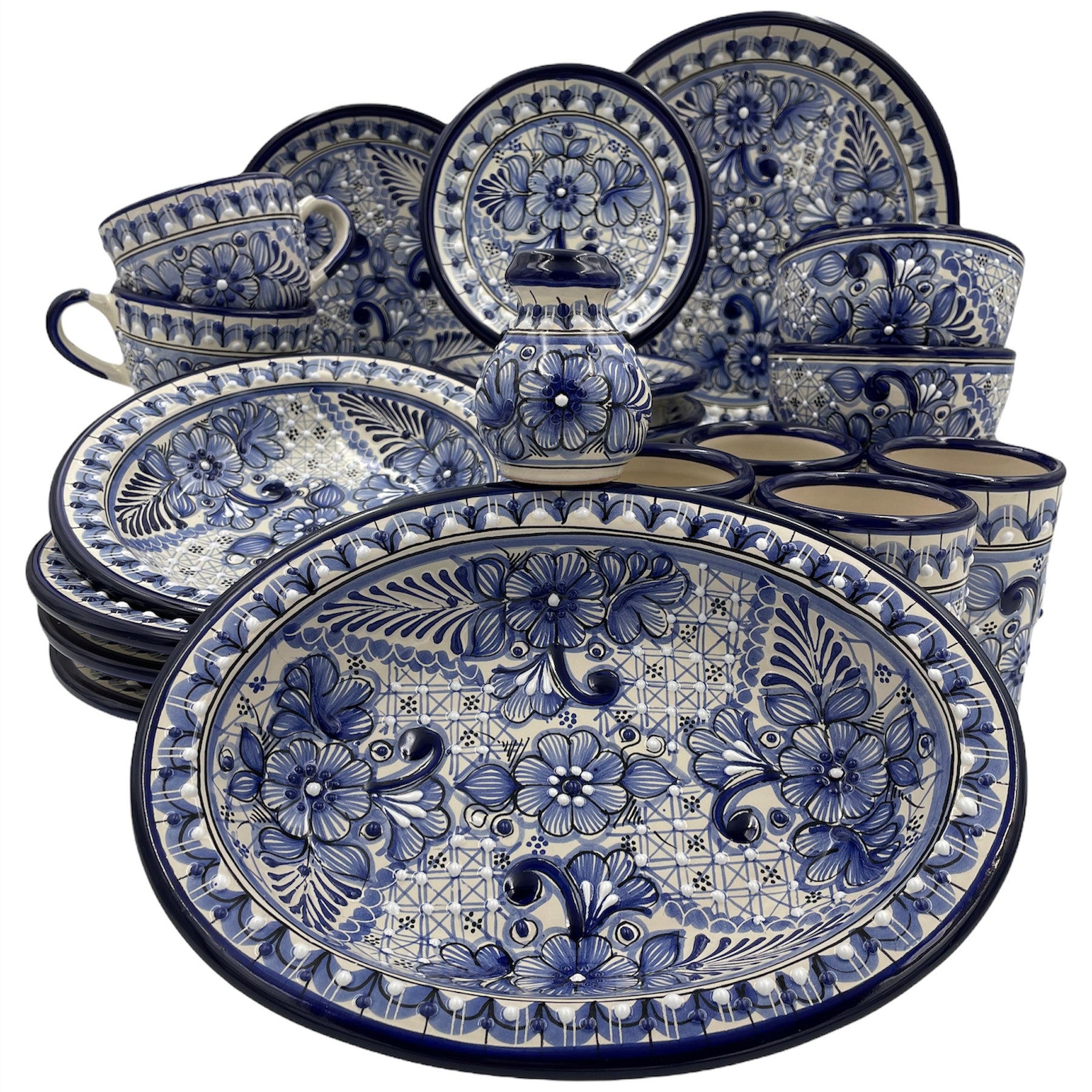 blue rose dinnerware